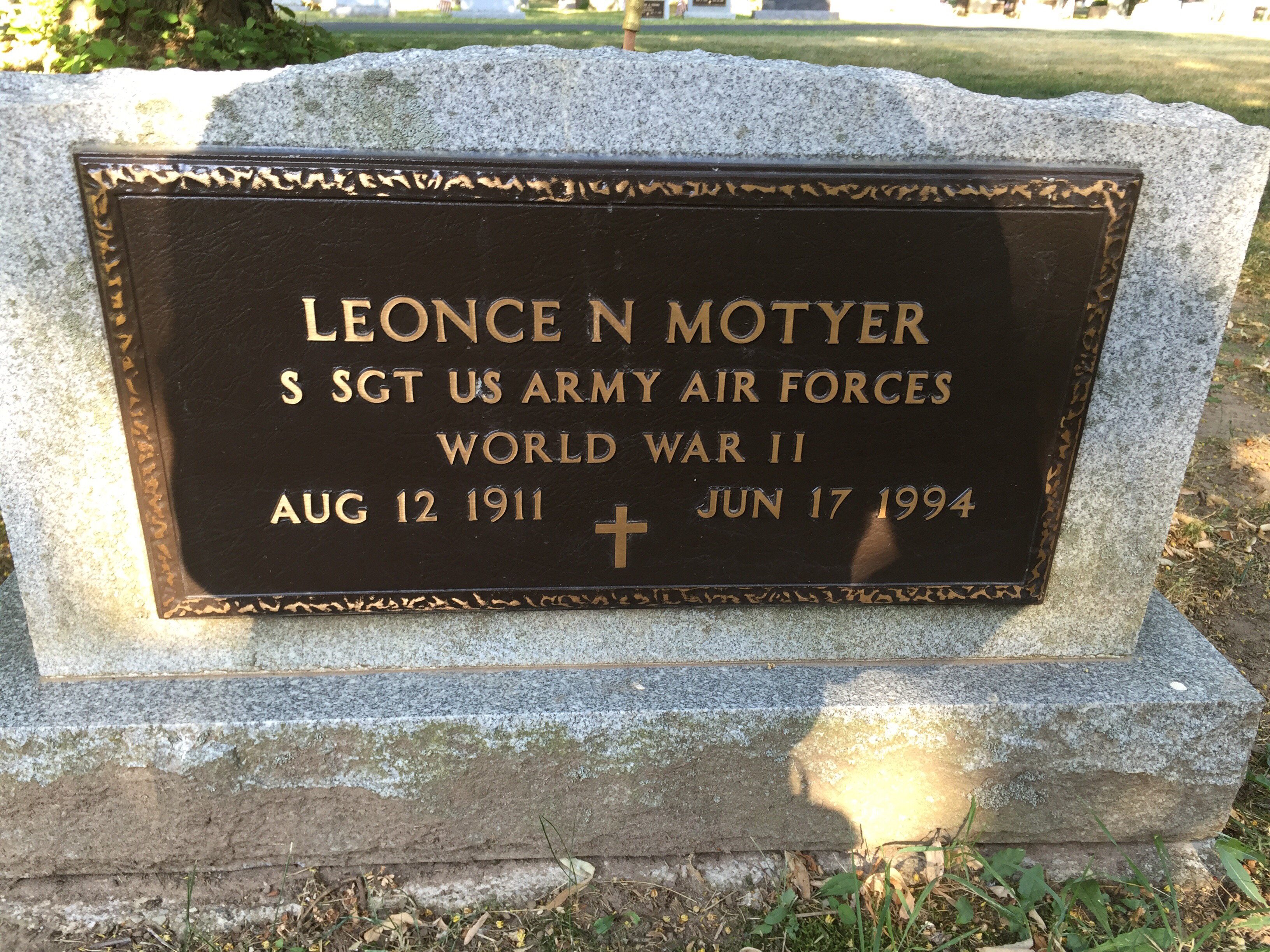 Léonce Nesbitt MOTYER (1911-1994)Webster Union Cemetery, Webster, Monroe County, New York, USADatabase Person-ID: i246